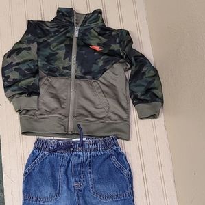 Toddler Boy Camo 18 m Nike Track Jacket & Garanimals Jeans 👖 Set